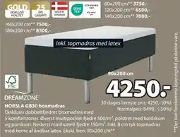 JYSK HORSLA GB30 boxmadras, DKK 4250 tilbud