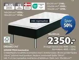 JYSK GRIMSE PB30 boxmadras., DKK 2350 tilbud