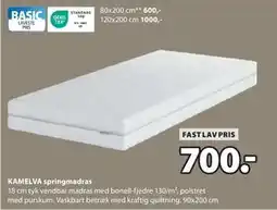 JYSK KAMELVA springmadras, DKK 700 tilbud