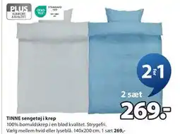 JYSK TINNE sengetøj i krep, DKK 269 tilbud