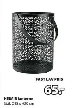 JYSK HEIMIR lanterne, DKK 65 tilbud