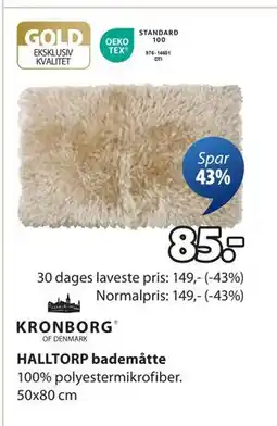 JYSK HALLTORP bademåtte, DKK 85 tilbud