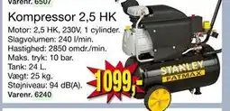 Harald Nyborg Kompressor 2,5 HK, DKK 1099 tilbud