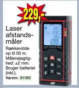 Harald Nyborg Laser afstandsmåler, DKK 229 tilbud