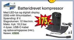 Harald Nyborg Batteridrevet kompressor, DKK 175 tilbud