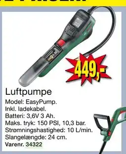 Harald Nyborg Luftpumpe, DKK 449 tilbud