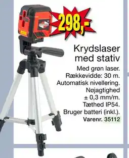 Harald Nyborg Krydslaser med stativ, DKK 298 tilbud