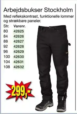 Harald Nyborg Arbejdsbukser Stockholm, DKK 299 tilbud