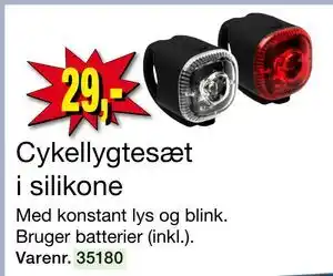 Harald Nyborg Cykellygtesæt i silikone, DKK 29 tilbud