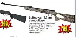 Harald Nyborg Luftgevær 4,5 mm camouflage, DKK 799 tilbud