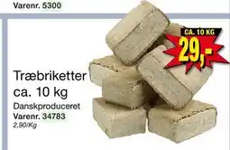 Harald Nyborg Træbriketter ca. 10 kg, DKK 29 tilbud