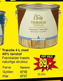 Harald Nyborg Træolie 4 L med 45% tørstof, DKK 89 tilbud