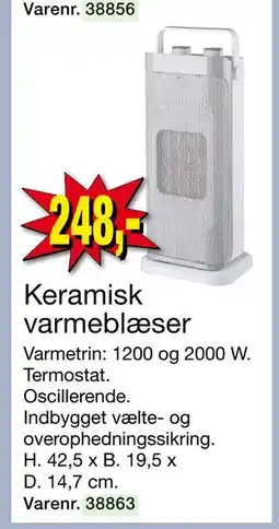 Harald Nyborg Keramisk varmeblæser, DKK 248 tilbud