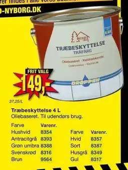 Harald Nyborg Træbeskyttelse 4 L, DKK 149 tilbud