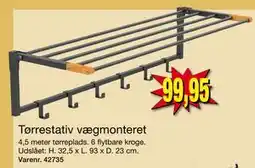 Harald Nyborg Tørrestativ vægmonteret, DKK 99.95 tilbud