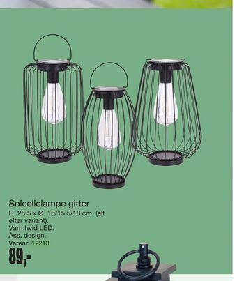 Harald Nyborg Solcellelampe gitter tilbud