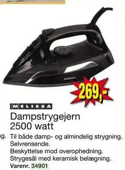 Harald Nyborg Dampstrygejern 2500 watt, DKK 269 tilbud