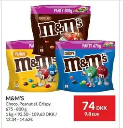 Nielsen's Discount M&M'S, DKK 74 tilbud