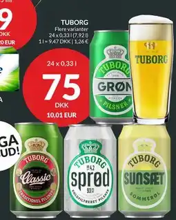 Nielsen's Discount TUBORG, DKK 75 tilbud