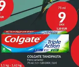Nielsen's Discount COLGATE TANDPASTA, DKK 9 tilbud