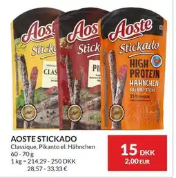 Nielsen's Discount AOSTE STICKADO, DKK 15 tilbud
