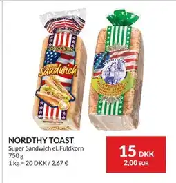 Nielsen's Discount NORDTHY TOAST, DKK 15 tilbud