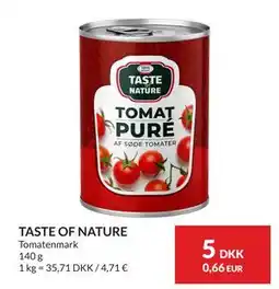 Nielsen's Discount TASTE OF NATURE, DKK 5 tilbud