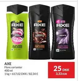 Nielsen's Discount AXE, DKK 25 tilbud