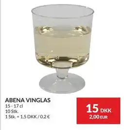 Nielsen's Discount ABENA VINGLAS, DKK 15 tilbud