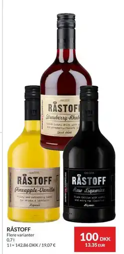 Nielsen's Discount RÅSTOFF, DKK 100 tilbud