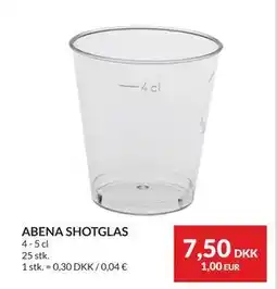 Nielsen's Discount ABENA SHOTGLAS, DKK 7.5 tilbud