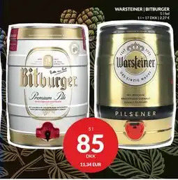 Nielsen's Discount WARSTEINER | BITBURGER, DKK 85 tilbud