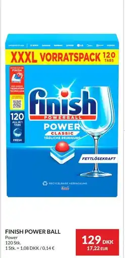 Nielsen's Discount FINISH POWER BALL, DKK 129 tilbud