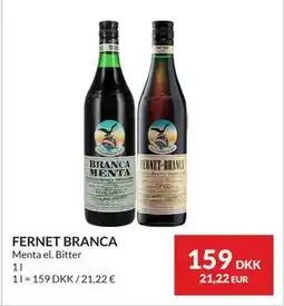 Nielsen's Discount FERNET BRANCA, DKK 159 tilbud