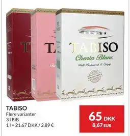 Nielsen's Discount TABISO, DKK 65 tilbud