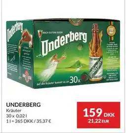 Nielsen's Discount UNDERBERG, DKK 159 tilbud