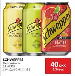 Nielsen's Discount SCHWEPPES, DKK 40 tilbud