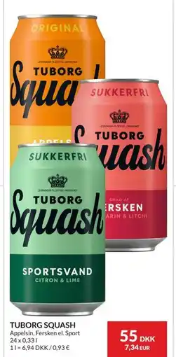 Nielsen's Discount TUBORG SQUASH, DKK 55 tilbud