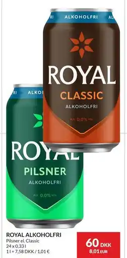 Nielsen's Discount Royal Alkoholfri, DKK 60 tilbud