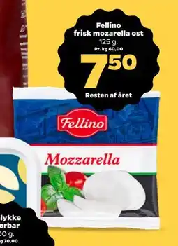 Netto Fellino frisk mozarella ost, DKK 7.5 tilbud