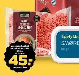 Netto Velsmag hakket oksekød 14-18%, DKK 45 tilbud