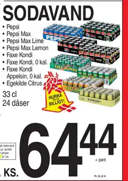 ABC Lavpris SODAVAND tilbud