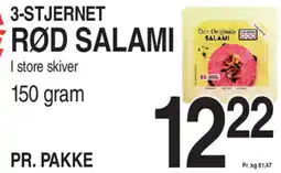 ABC Lavpris 3-STJERNET RØD SALAMI tilbud