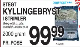 ABC Lavpris STEGT KYLLINGEBRYST I STRIMLER tilbud