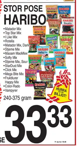 ABC Lavpris STOR POSE HARIBO tilbud