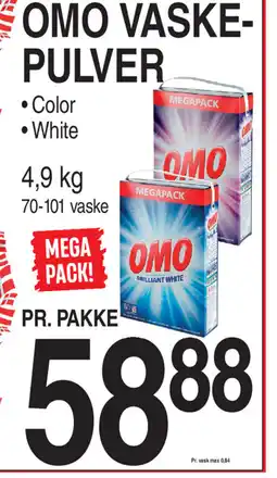 ABC Lavpris OMO VASKE- PULVER tilbud