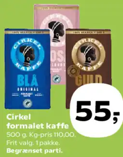 Kvickly Cirkel formalet kaffe tilbud