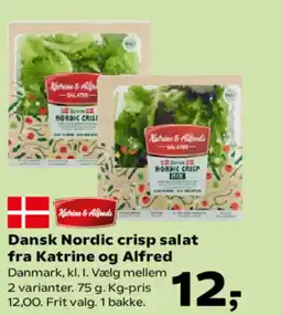 Kvickly Dansk Nordic crisp salat fra Katrine og Alfred tilbud