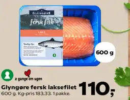 Kvickly Glyngøre fersk laksefilet tilbud