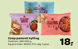 Kvickly Coop paneret kylling tilbud